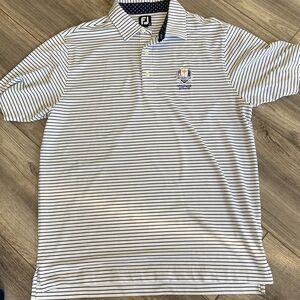 Polo Golf Men's Polo Shirt Size M Ryder Cup 2020 Whistling Straits Striped